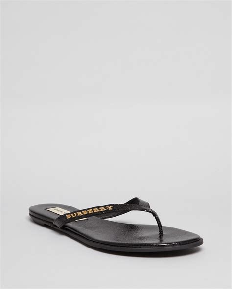 burberry reason leather thong sandals|burberry flip flops for women.